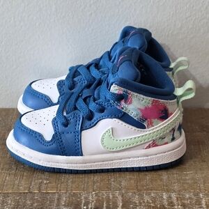 Jordan 1 Mid 'Paint Stroke - Green Abyss/Frosted Spruce' (TD) Toddler Size 4C